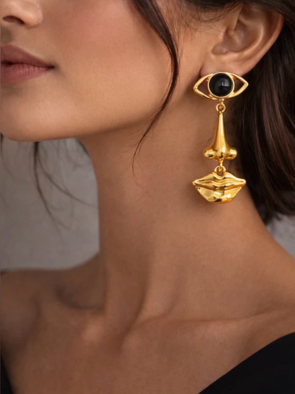 Picasso Muse Drop Earrings Face Earrings